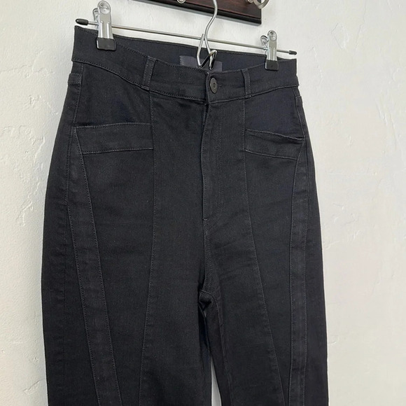 3x1 Jason Wu Collab Black Jeans W4 Slim Straight Edgy Denim, Size 26 - Picture 5 of 16